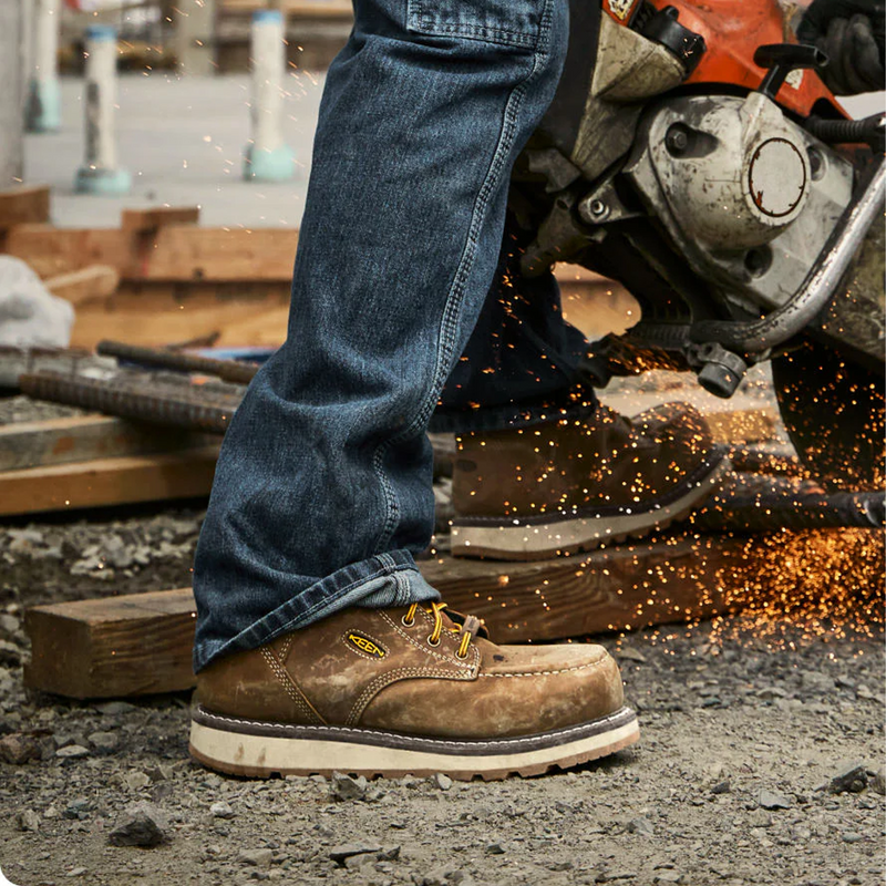 Keen Utility Cincinnati 6" Waterproof Carbon Fiber Toe Work Boot (Men) - Belgian/Sandshell Boots - Work - 6 Inch - The Heel Shoe Fitters