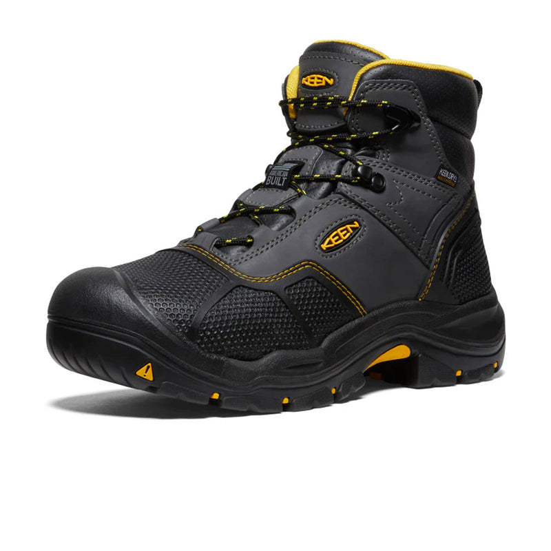 Keen Utility Logandale Waterproof Steel Toe Work Boot (Men) - Raven/Black Boots - Work - 6 Inch - The Heel Shoe Fitters
