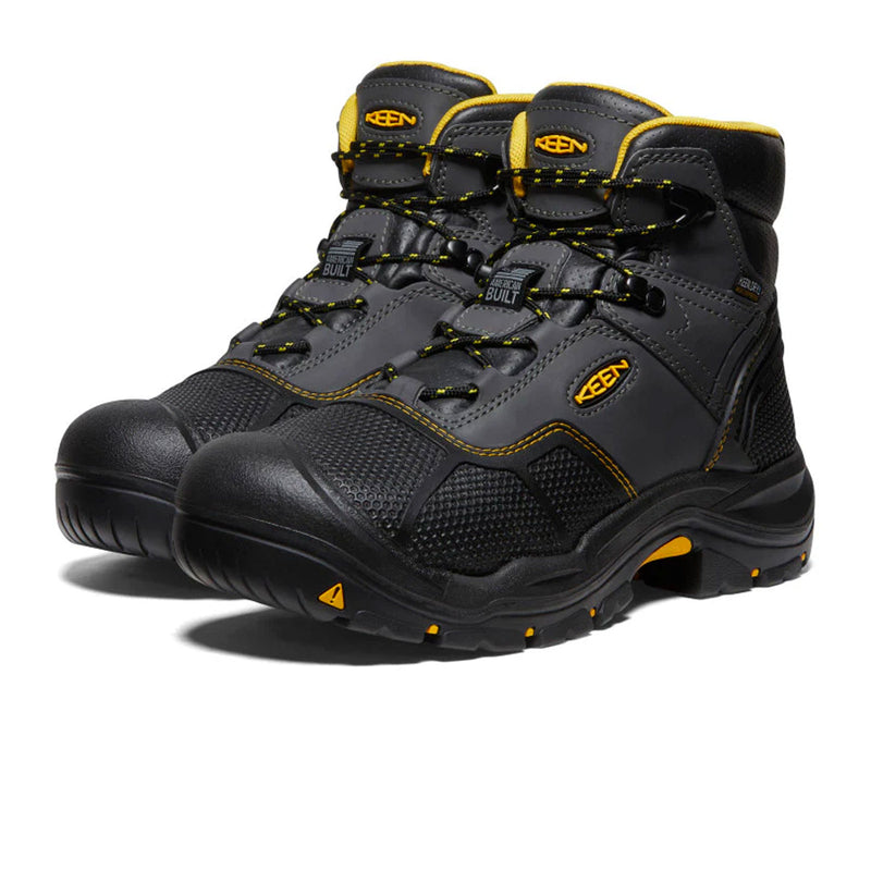 Keen Utility Logandale Waterproof Steel Toe Work Boot (Men) - Raven/Black Boots - Work - 6 Inch - The Heel Shoe Fitters