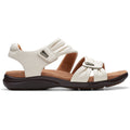 Quarter view Women's Clarks Footwear style name Kitly Ave in color Off White. Sku: 26177306W