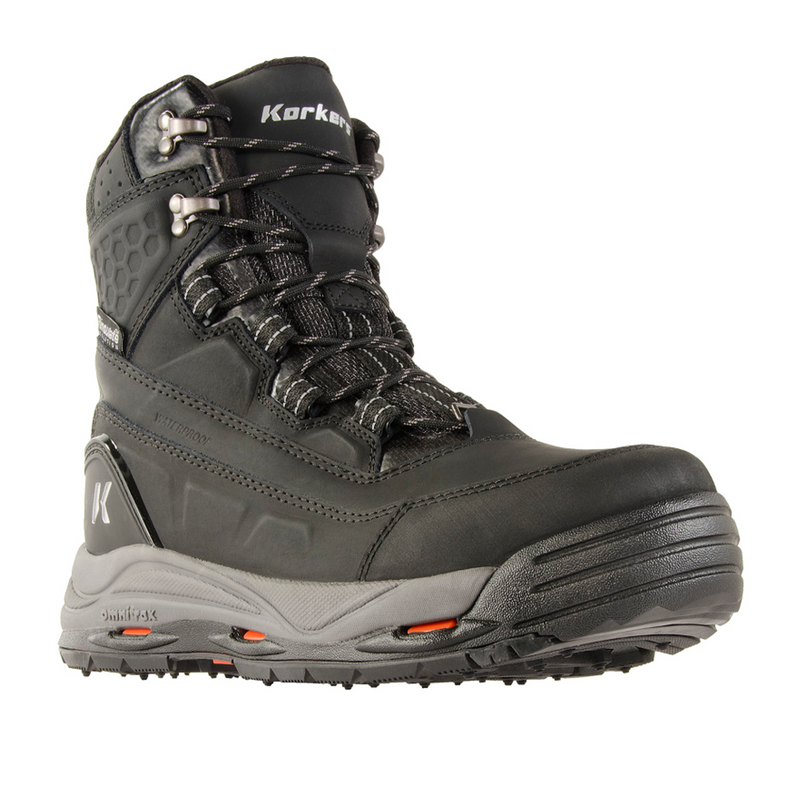 Korkers Snowmageddon Insulated Waterproof Boot with SnowTrac Sole (Men) - Black Boots - Winter - Mid Boot - The Heel Shoe Fitters