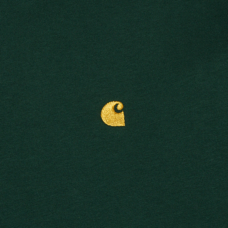 Carhartt WIP | L/S Chase T-Shirt Style # I026392-1NV Color : Discovery Green / Gold