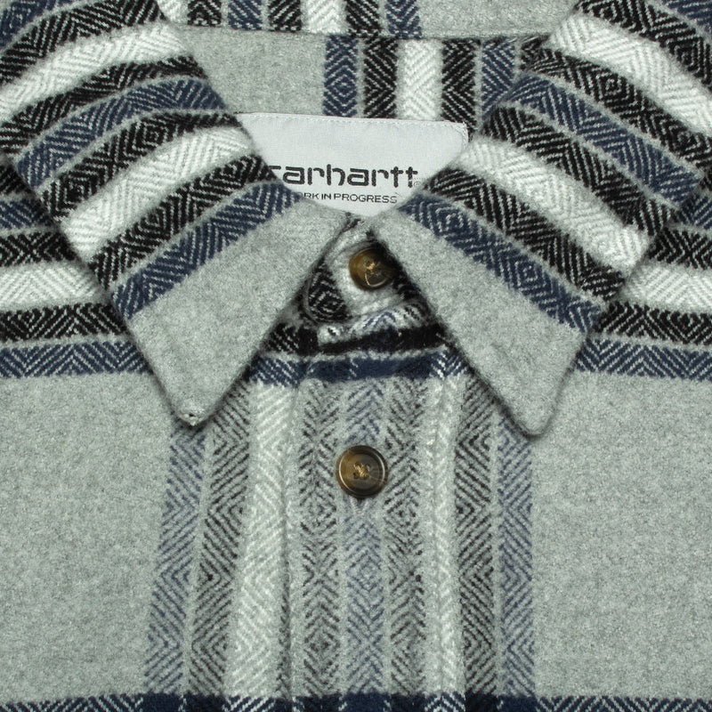 Carhartt WIP | L/S Hawkins Shirt Style # I032266-1PQ Color : Hawkins Check / Grey Heather / Blue