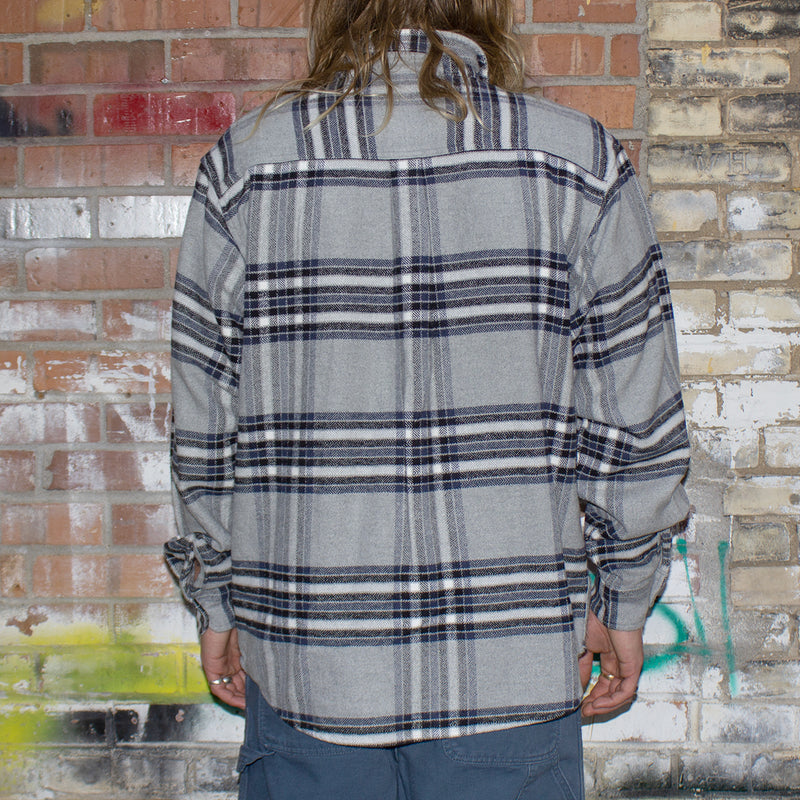 Carhartt WIP | L/S Hawkins Shirt Style # I032266-1PQ Color : Hawkins Check / Grey Heather / Blue
