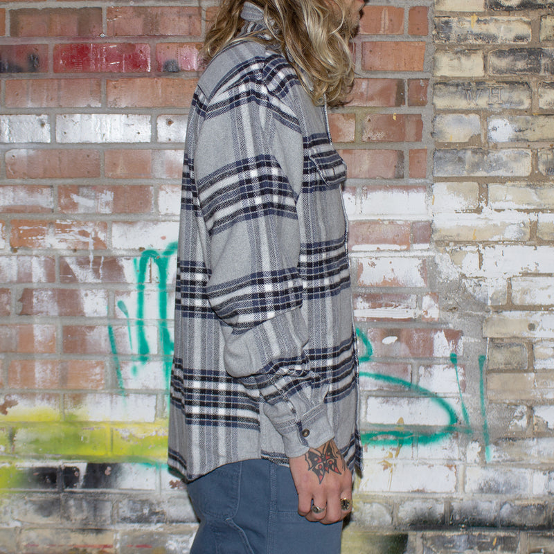 Carhartt WIP | L/S Hawkins Shirt Style # I032266-1PQ Color : Hawkins Check / Grey Heather / Blue