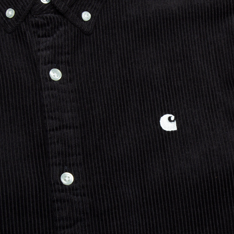 Carhartt WIP L/S Madison Cord Shirt Black / Wax