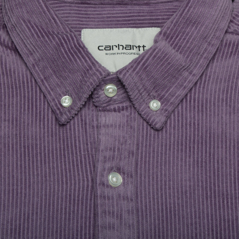 Carhartt WIP | L/S Madison Cord Shirt Style # I029958-1QU Color : Glassy Purple / Black