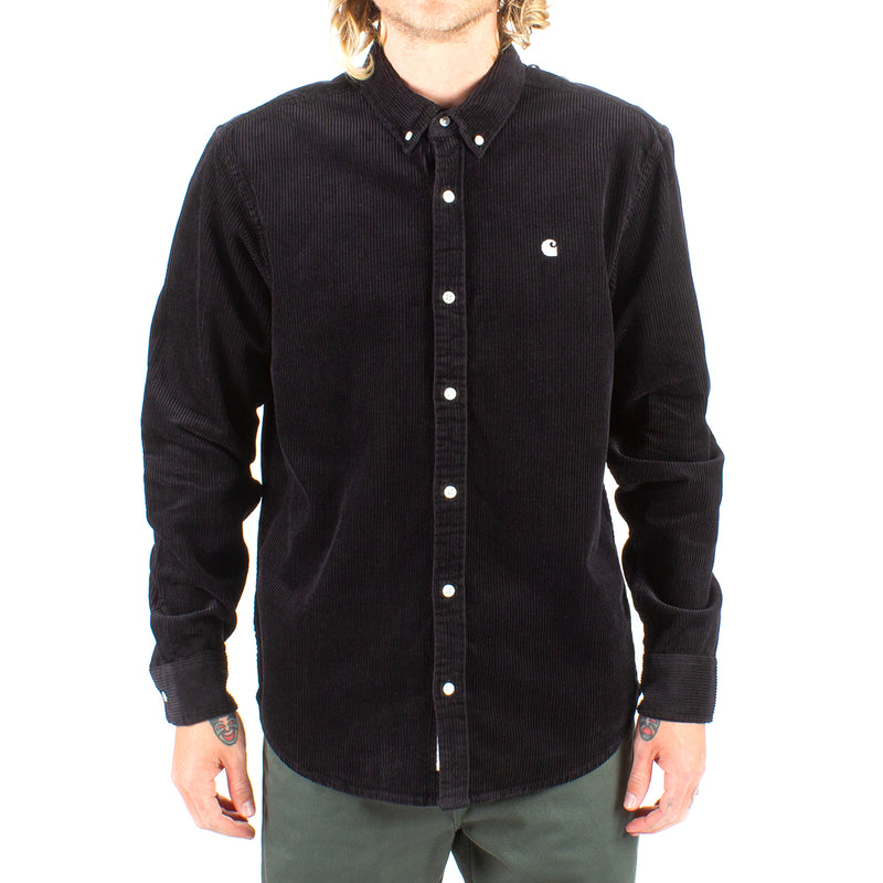 Carhartt WIP L/S Madison Cord Shirt Black / Wax