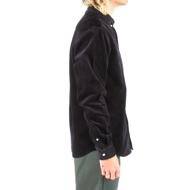 Carhartt WIP L/S Madison Cord Shirt Black / Wax