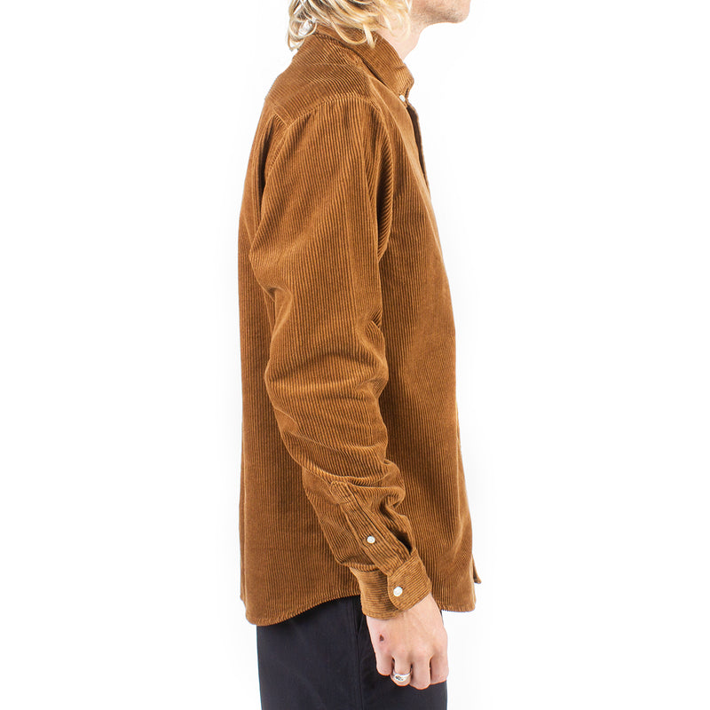 Carhartt WIP L/S Madison Cord Shirt Hamilton Brown / Black