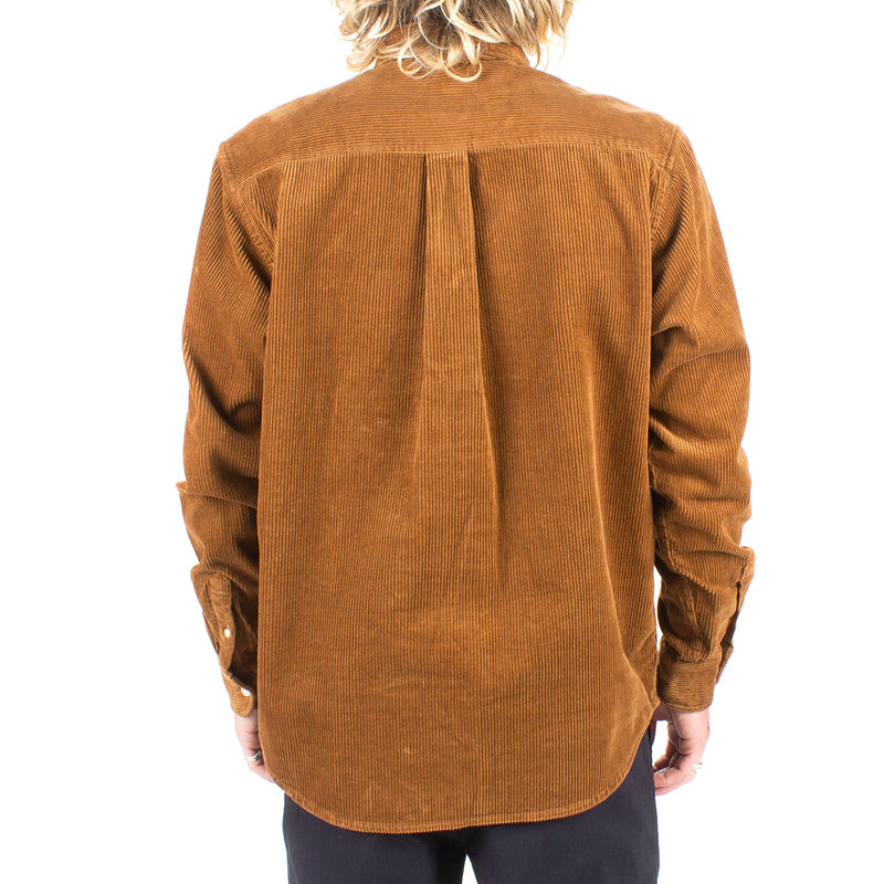 Carhartt WIP L/S Madison Cord Shirt Hamilton Brown / Black