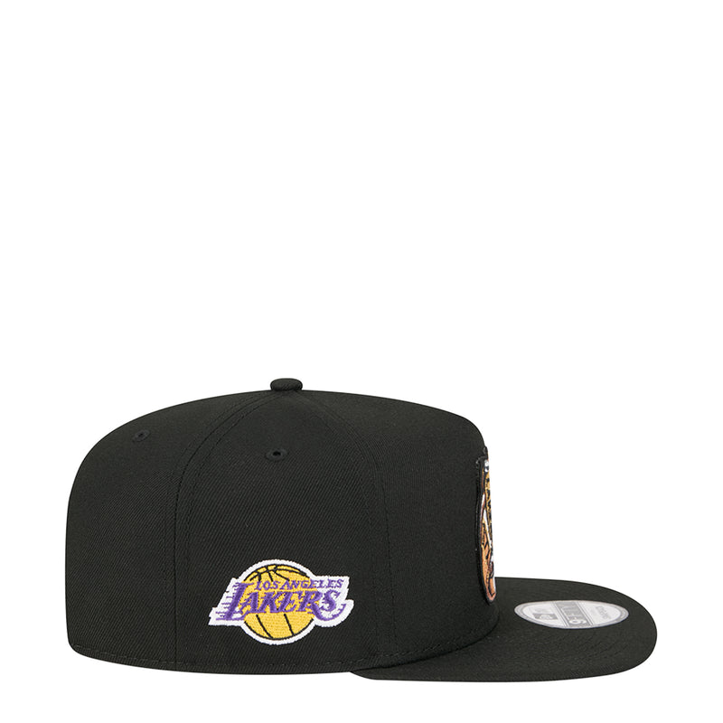 Black baseball cap with side embroidered Lakers logo and curved brim