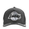 Washed black denim Lakers baseball cap with white embroidered logo