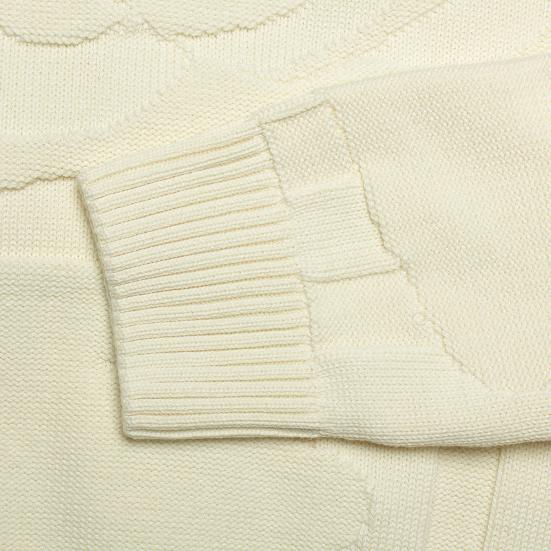 by Parra | Landscaped Knitted Pullover Style # 50230 Color : Off White