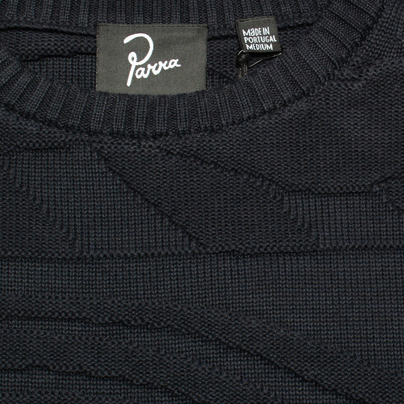 by Parra | Landscaped Knitted Pullover Style # 50231 Color : Navy Blue