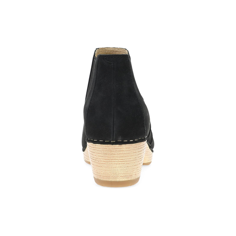 Heel image of Lane Black Milled Nubuck