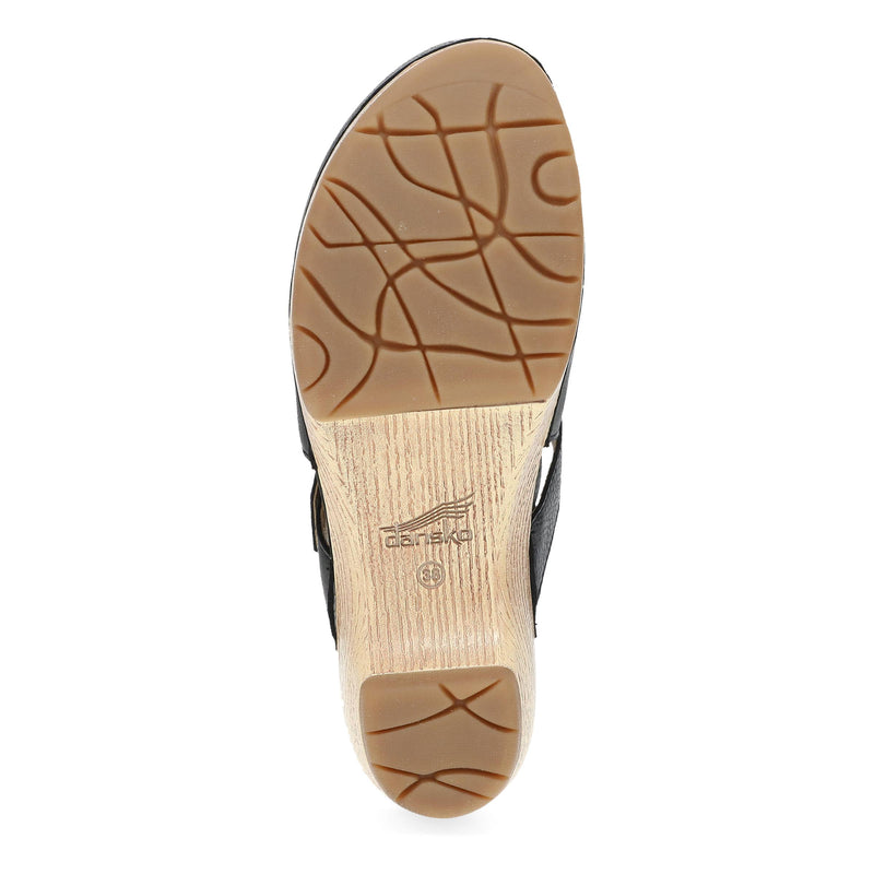 Bottom image of Leandra Clog Black Leather