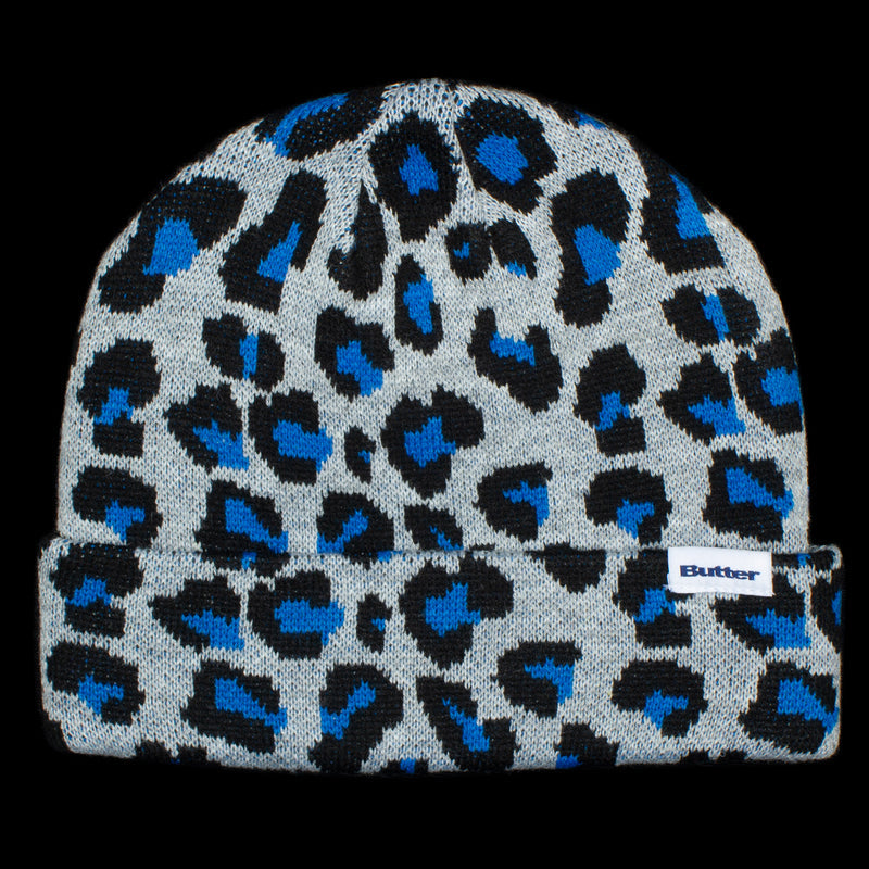 Butter Goods Leopard Beanie : Grey