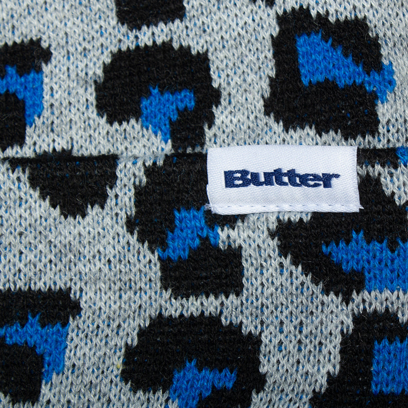Butter Goods Leopard Beanie : Grey