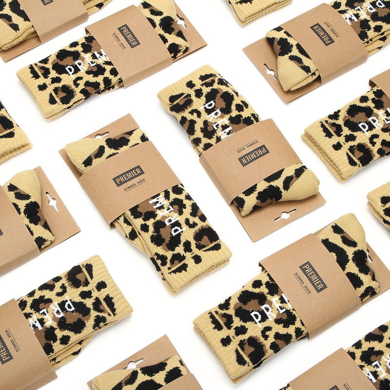 Premier Leopard Crew Sock
