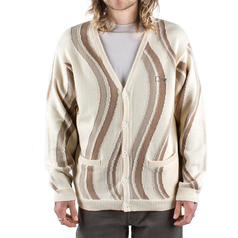 Dime Lightwave Knit Cardigan Cream  Edit alt text