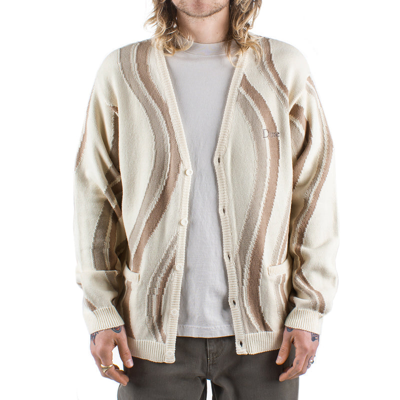 Dime Lightwave Knit Cardigan Cream  Edit alt text