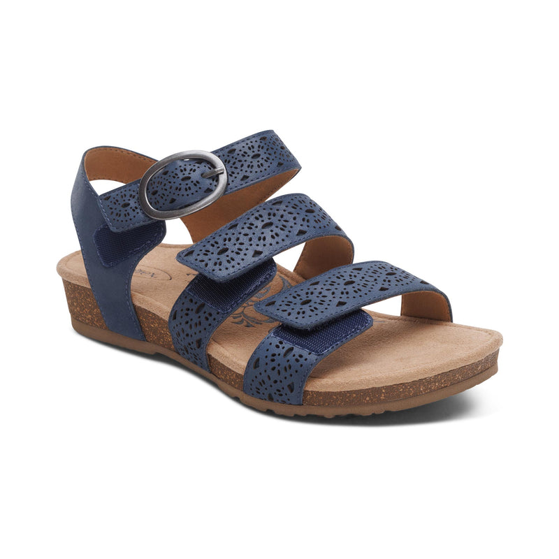 Lilly Navy Cutout Sandal
