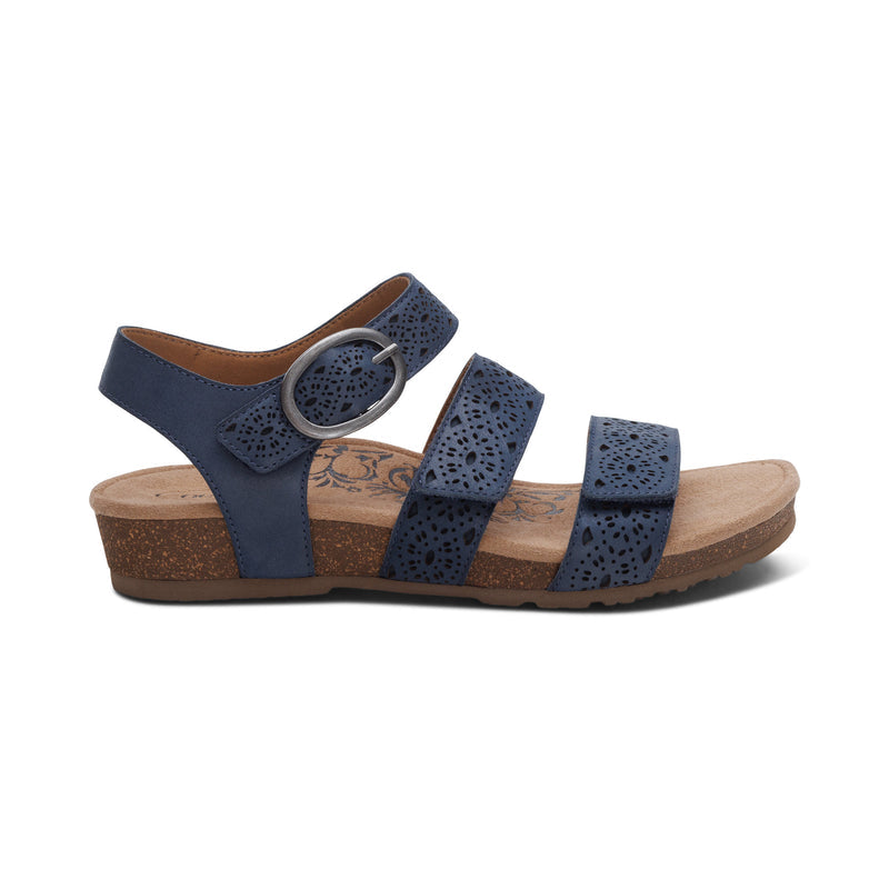 Lilly Navy Cutout Sandal