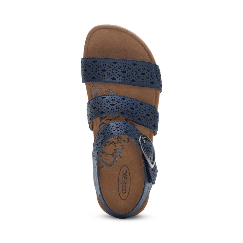 Lilly Navy Cutout Sandal