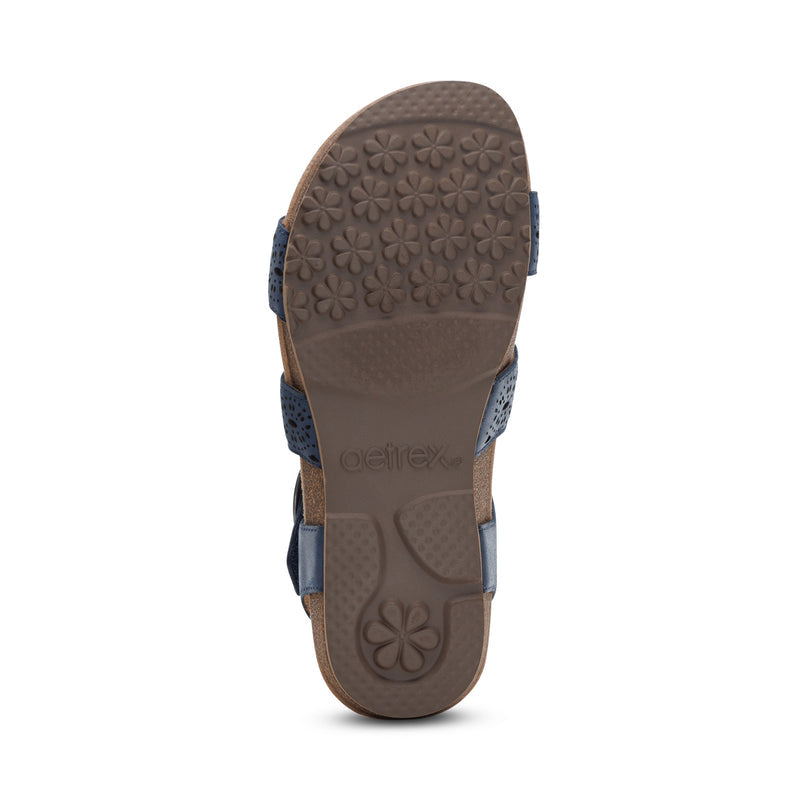 Lilly Navy Cutout Sandal