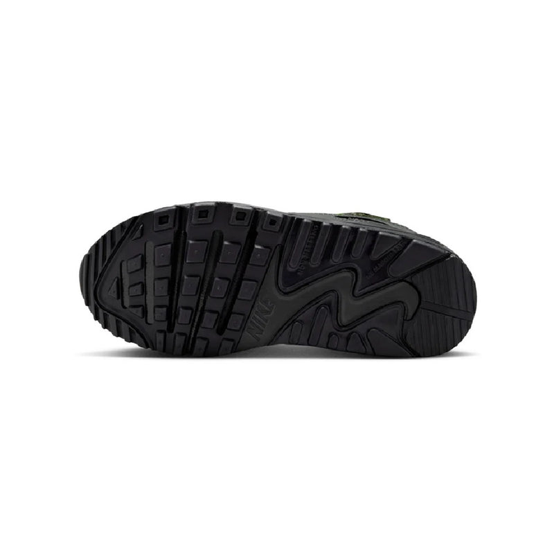 Little Kid's Nike Air Max 90 Black/Neon Yellow-Anthracite (IQ9026 001)
