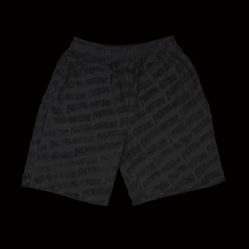 Fucking Awesome Logo Burnout Terry Short : Black
