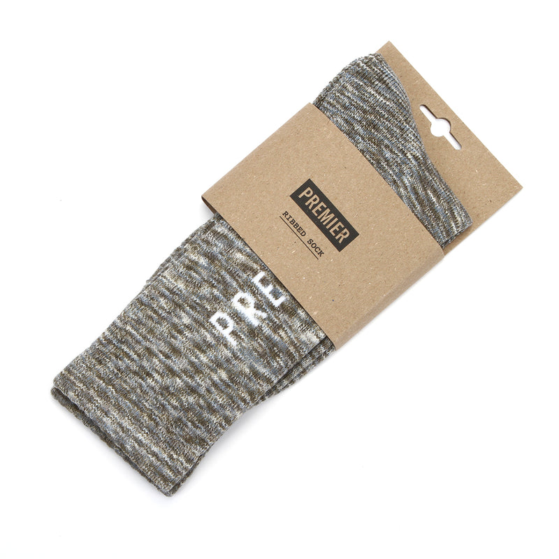 Premier Logo Crew Sock Heather Green / Blue / Natural