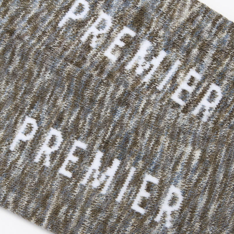 Premier Logo Crew Sock Heather Green / Blue / Natural