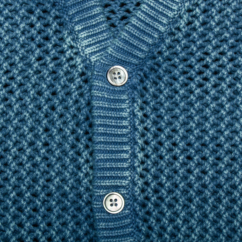 Stussy Loose Gauge Cardigan Style # 117164 Color : Blue