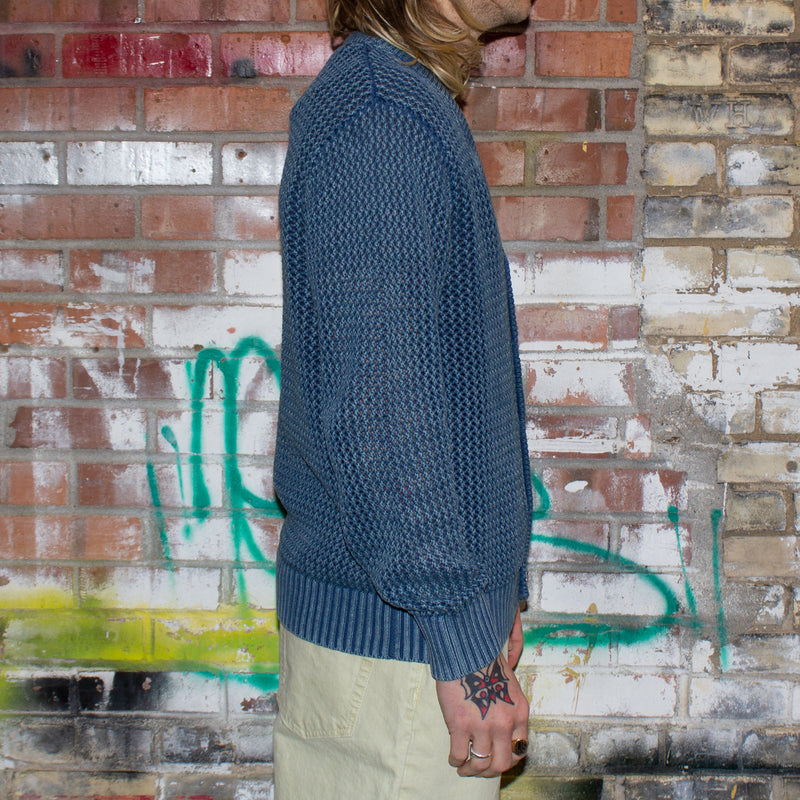 Stussy Loose Gauge Cardigan Style # 117164 Color : Blue