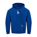 Men's navy hoodie with LA logo on chest and adidas mark on sleeve