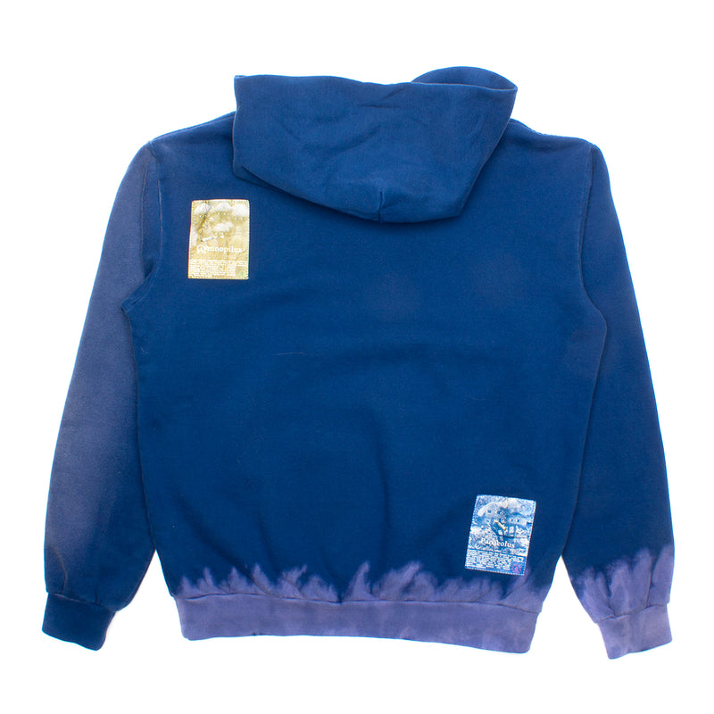 Real Bad Man Lotta Tyvek Hoodie Navy Tie Dye