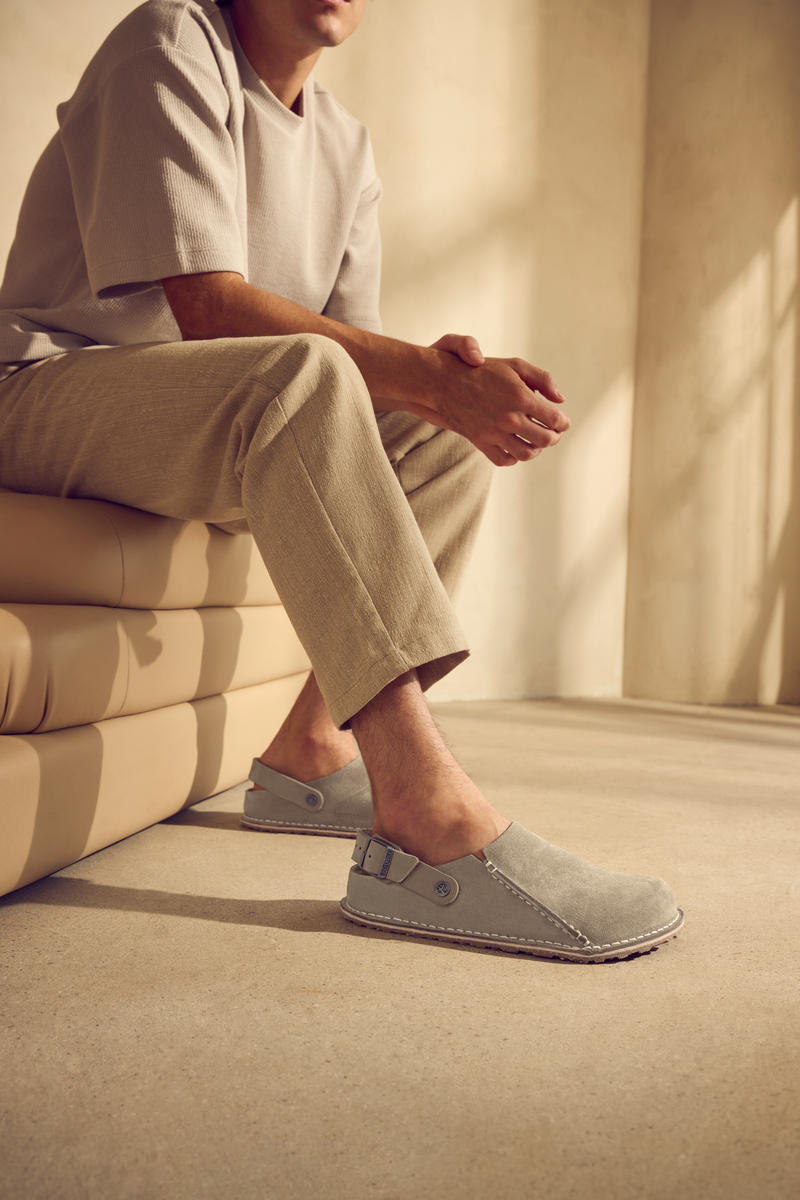 Lutry Premium Men's Gray Taupe Suede