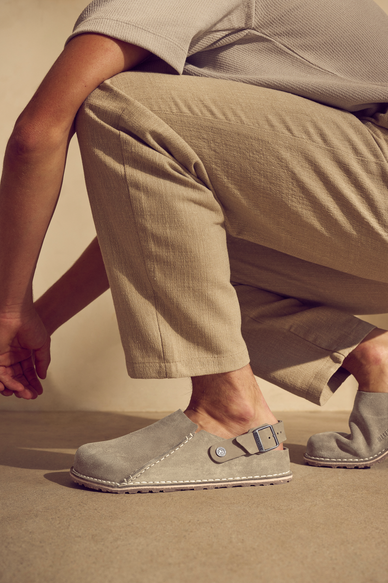Lutry Premium Men's Gray Taupe Suede