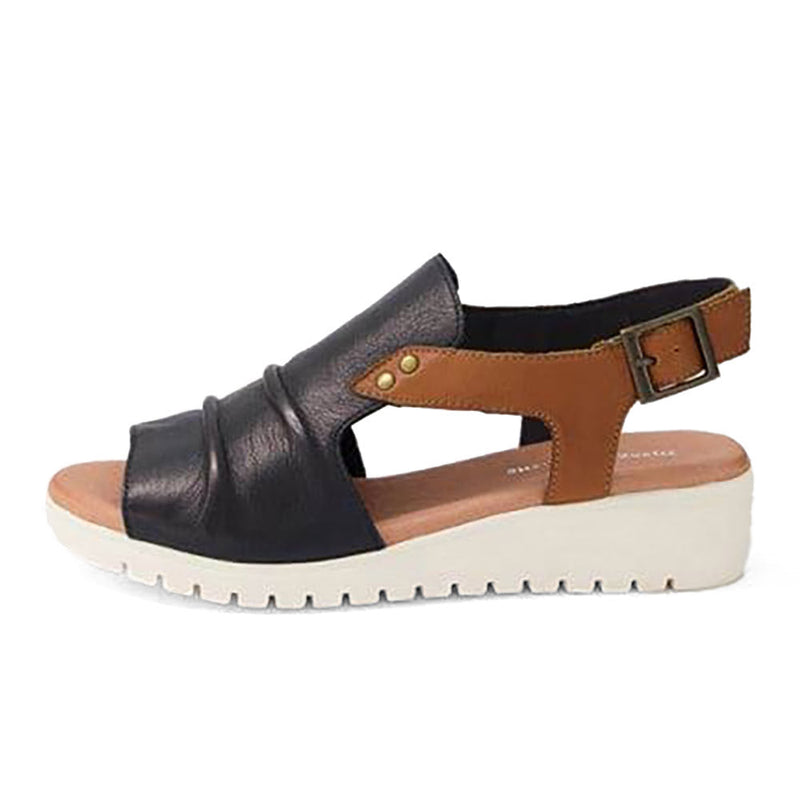 Women's Django & Juliette Madis in Navy-Dark Tan White Sole. Sku: DJ14516DK4LE