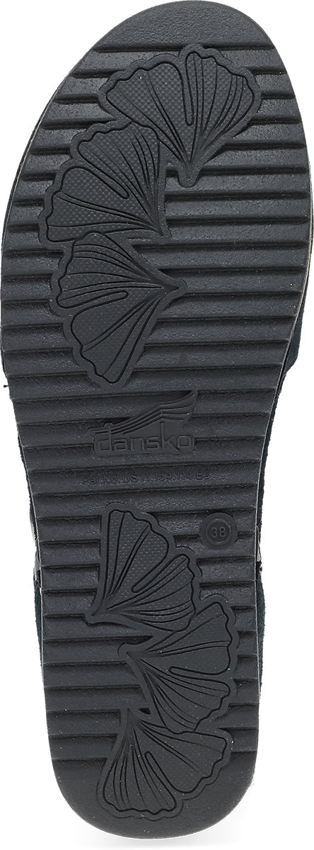 Mae Black Burnished Suede