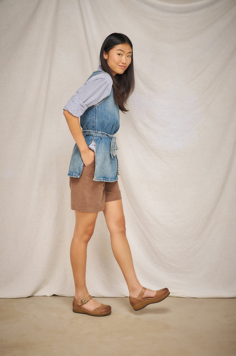 Mae Tan Burnished Suede