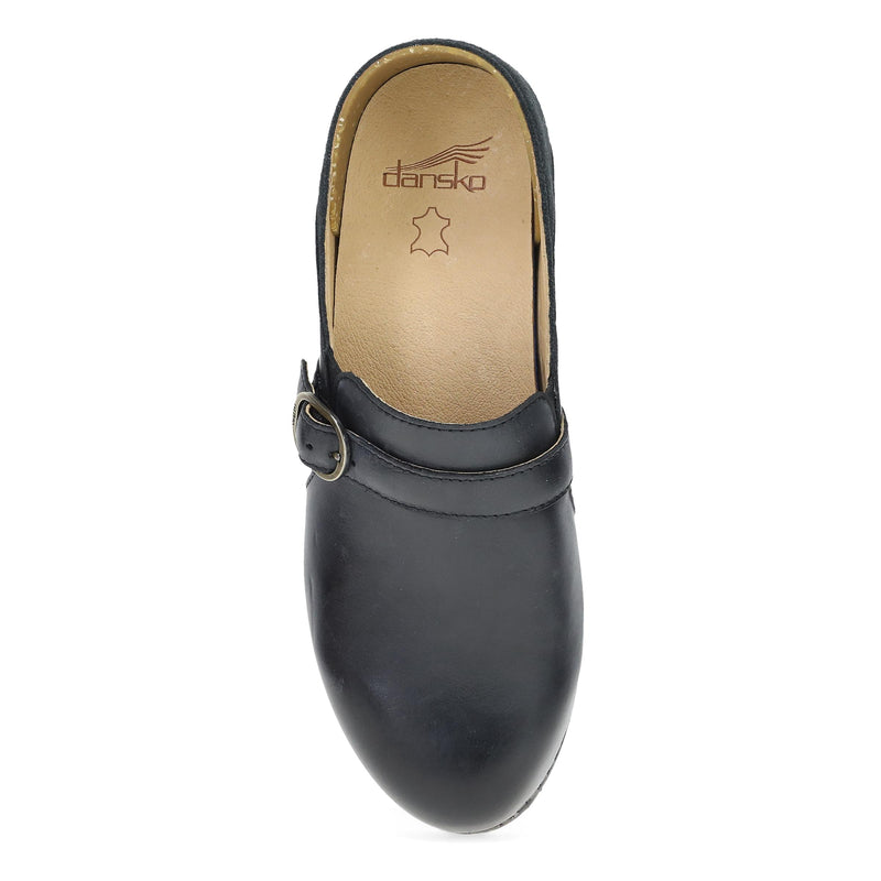 Top image of Margaret Black Burnished Calf