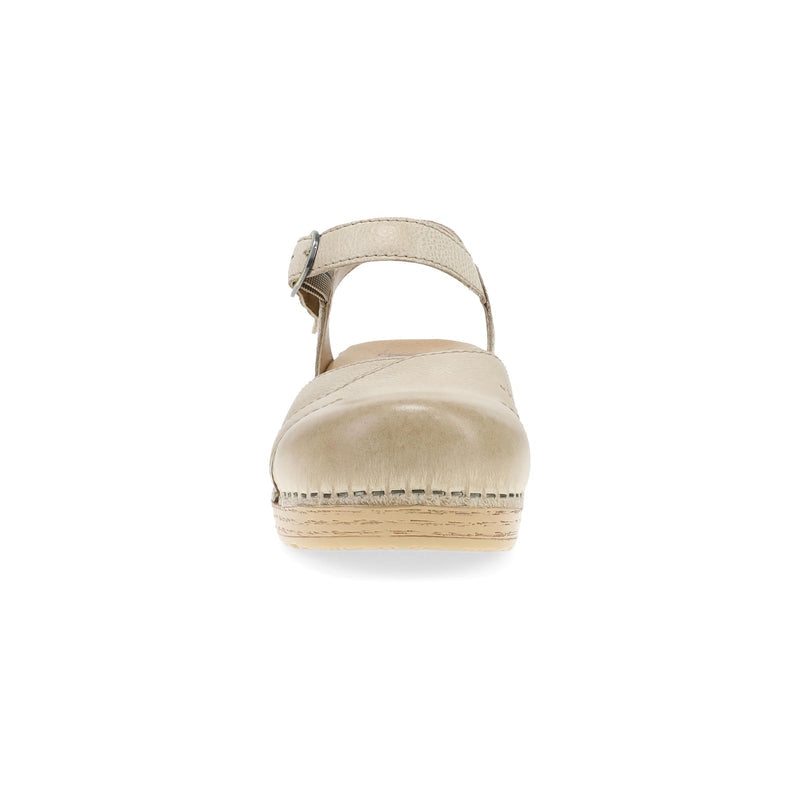 Toe image of Margreta Mary Jane Clog Biscotti Leather