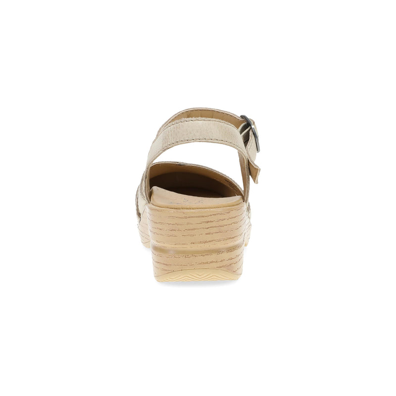 Heel image of Margreta Mary Jane Clog Biscotti Leather