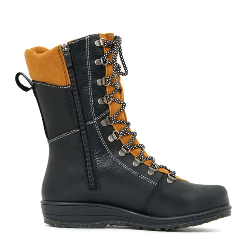 Martino Banff Mid Winter Boot (Women) - Black/Mustard Boots - Winter - Mid Boot - The Heel Shoe Fitters