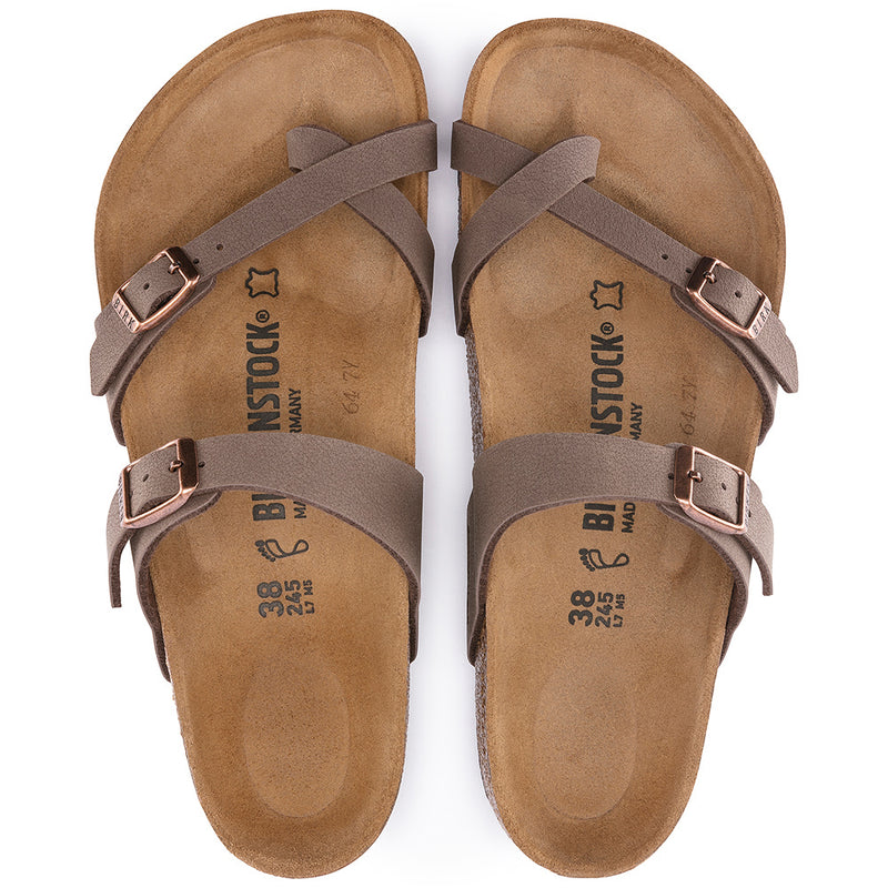 Women's Birkenstock Mayari Birkibuc Regular in Mocha. Sku: 71061