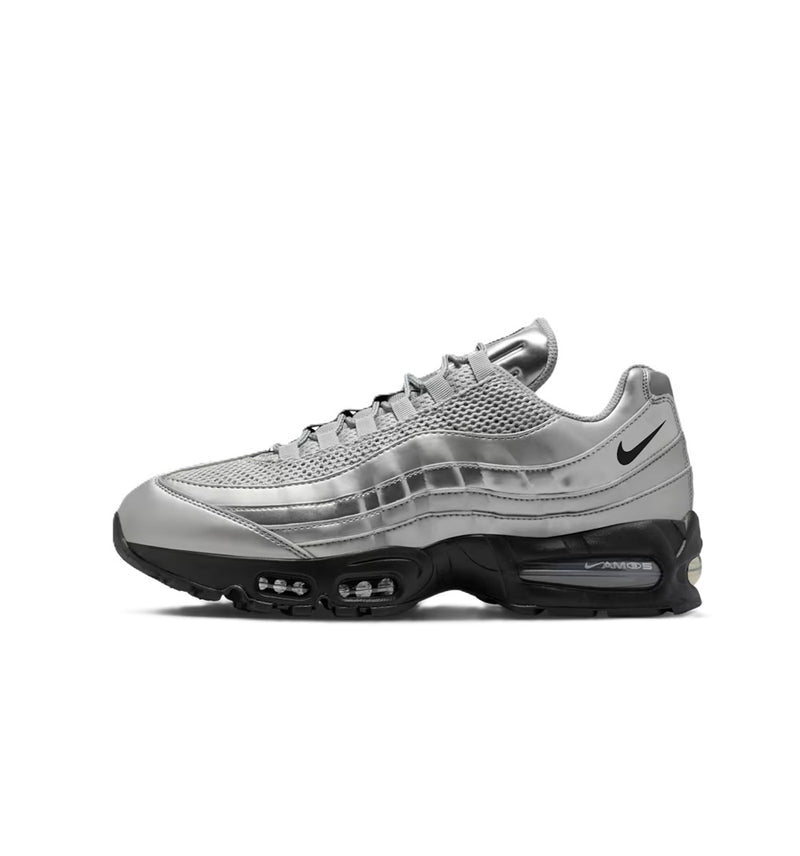 Men's Nike Air Max 95 Big Bubble SE Metallic Silver/Black-Black (IB6830 002)
