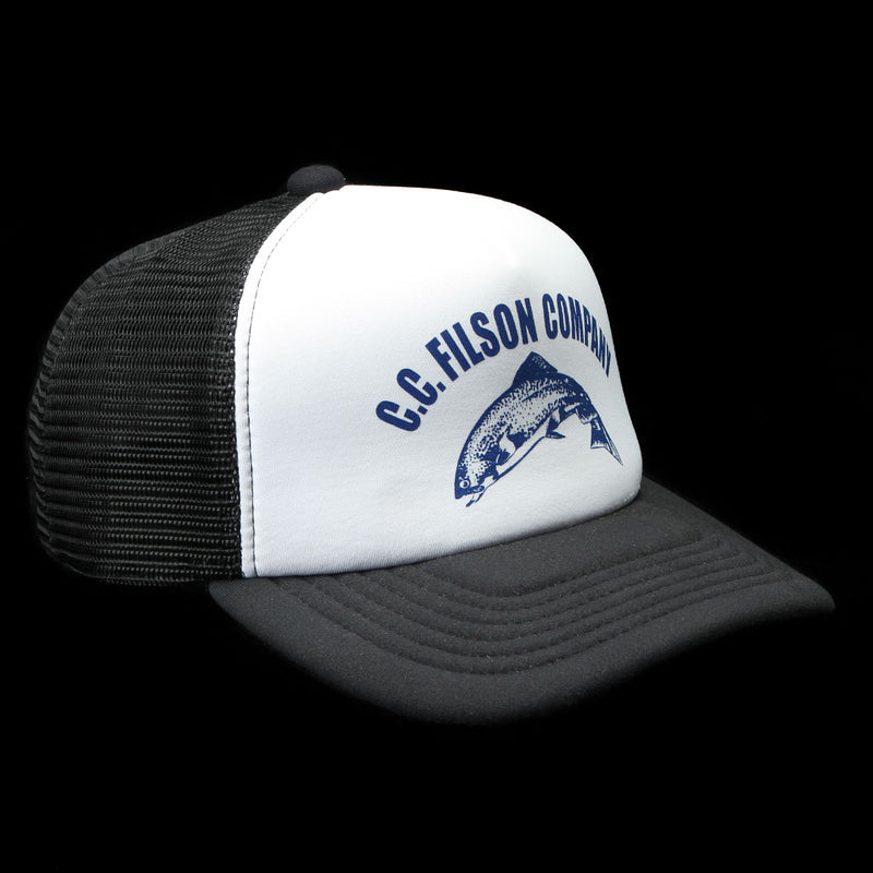 Filson Mesh Harvester Cap White Black